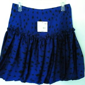 New with tag Girls puff bottom skirt c.blue/black, size 4